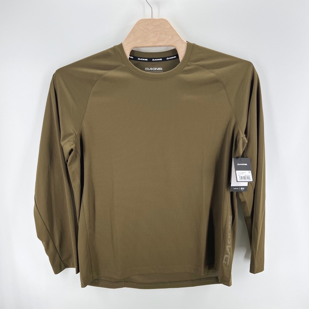 Dakine Mens Thrillium Long Sleeve Jersey Large Polyester Olive Green MTB Top